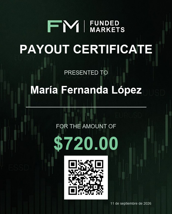 Certificado de pago Funded Markets
