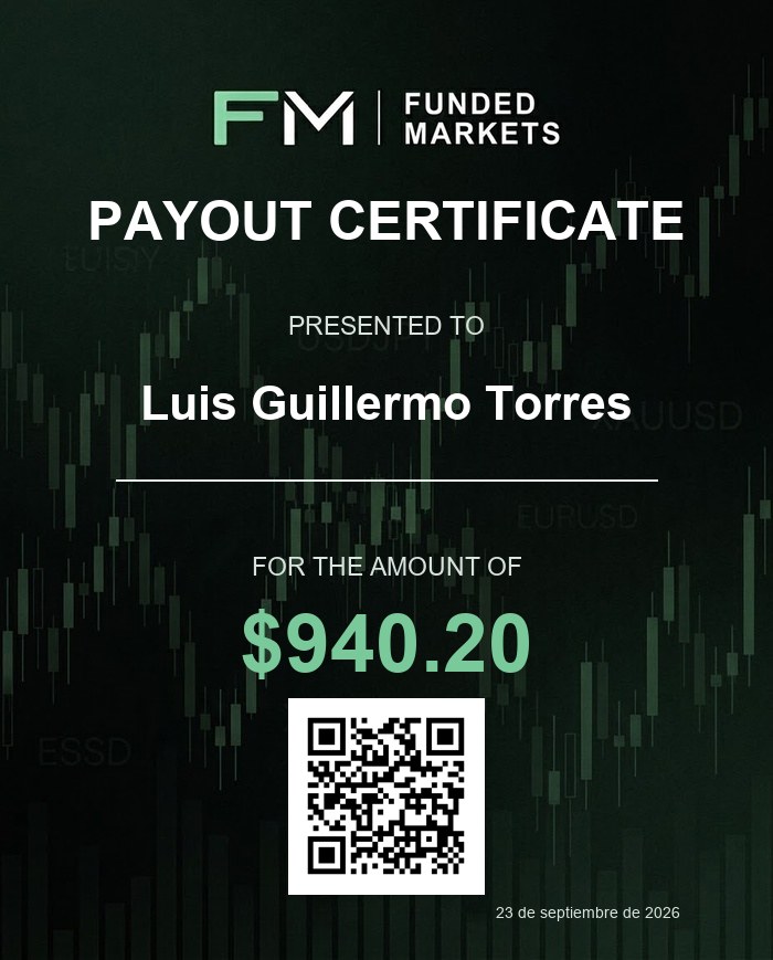 Certificado de pago Funded Markets