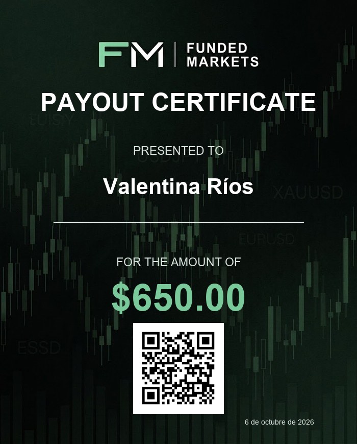 Certificado de pago Funded Markets